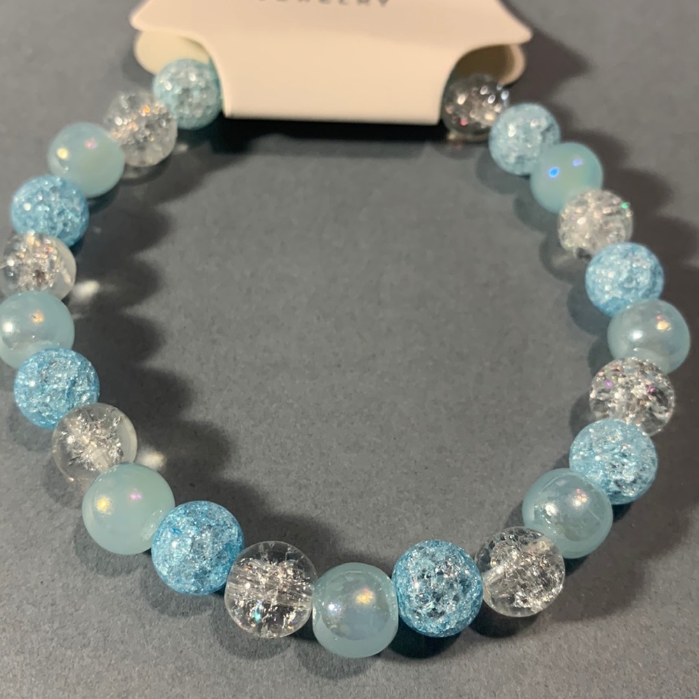Light blue stretch bracelet